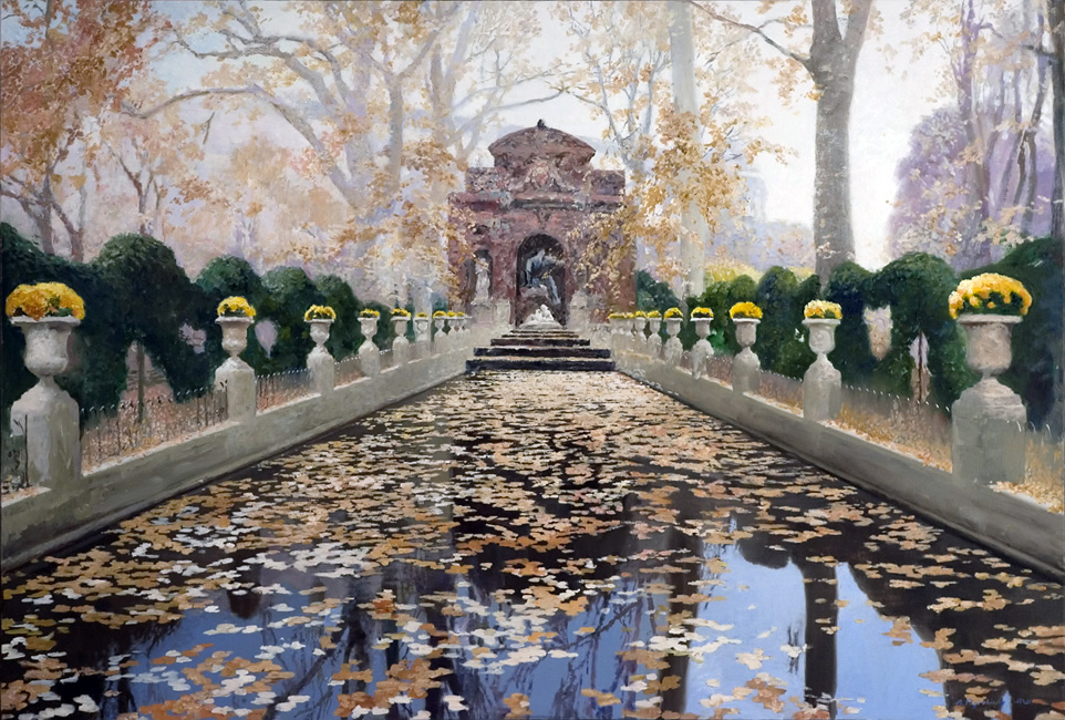 Medici's Fountain, oil on canvas 30"x44"